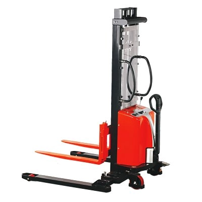 фото штабелер с электроподъемом noblelift spm 1030 w с раздвижными вилами