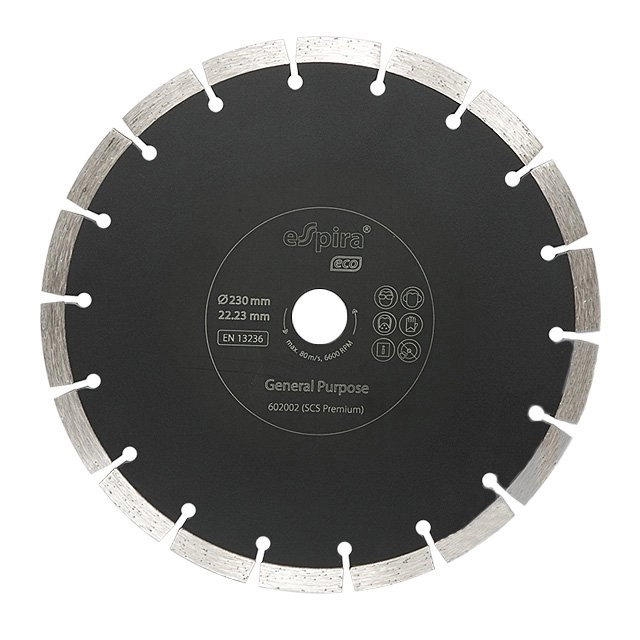 Диск алмазный ESPIRA SCS ECO 230х22,23 сегм 10х2,6 PR мм (Универсальный)