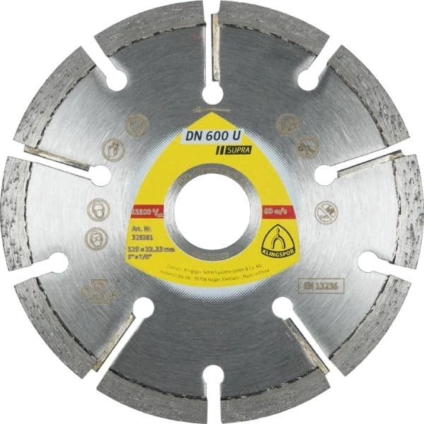 Алмазный диск KLINGSPOR 125X8X22,23/10S/7/S/DT/SUPRA/DN600U