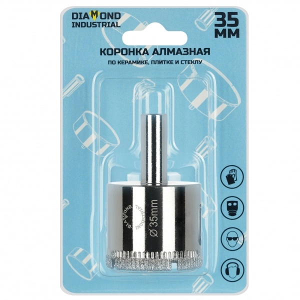Алмазная коронка по керамике, плитке и стеклу 35 мм Diamond Industrial