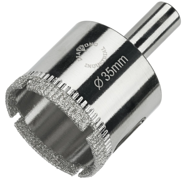 Алмазная коронка по керамике, плитке и стеклу 35 мм Diamond Industrial
