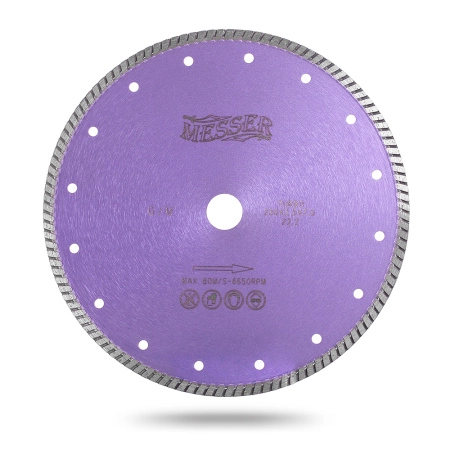 Диск турбо для резки гранита G/M, сухой, 230D-2.5T-7.5W-22.2