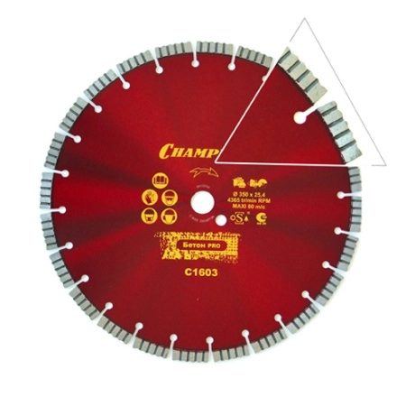 Диск алмазный CHAMPION бетон PRO 350/25,4/12 CONCRETE CRUNCH