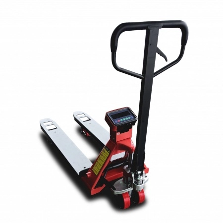 фото ручная гидравлическая тележка с весами oxlift ox25-scale-6x 2500 кг