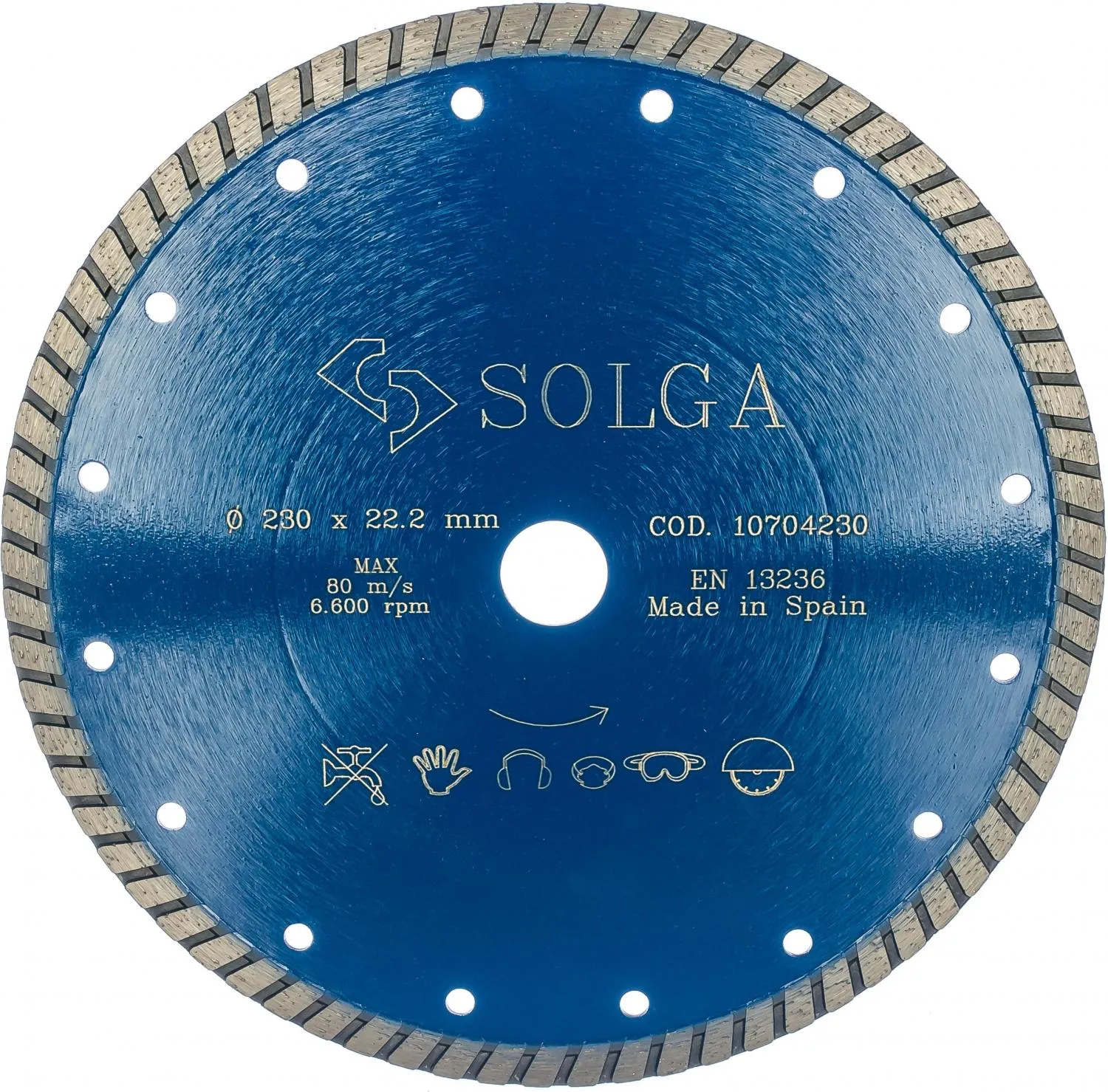 Диск алмазный Solga Diamant PROFESSIONAL турбо (железобетон) 230мм/22,23