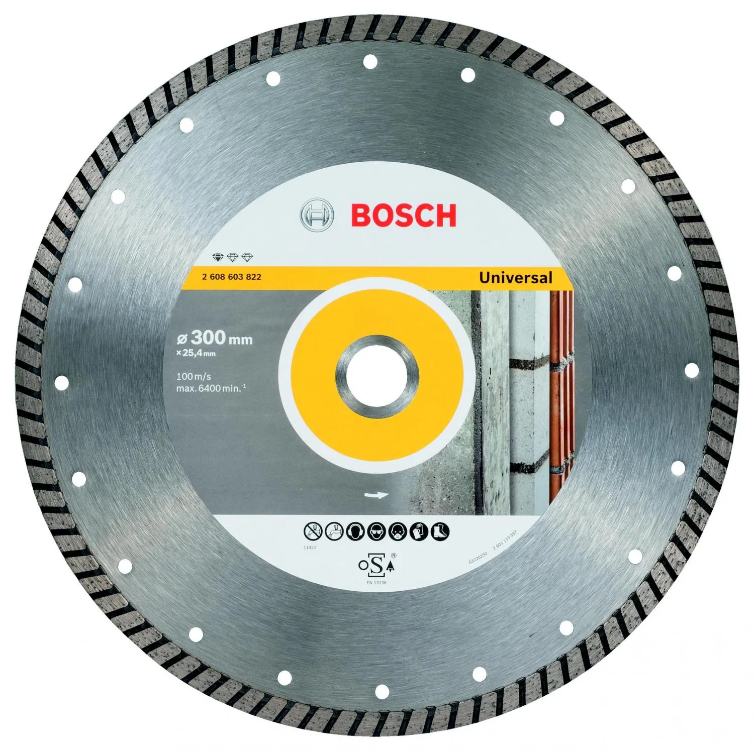 Круг алмазный BOSCH STANDARD FOR UNIVERSAL TURBO (2608603822) Ф300х25.4мм универсальный